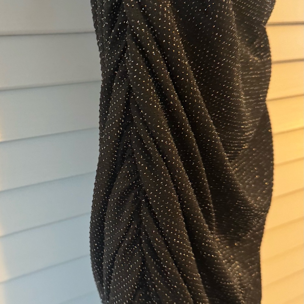 Princess Polly Black Dress with Silver Highlights